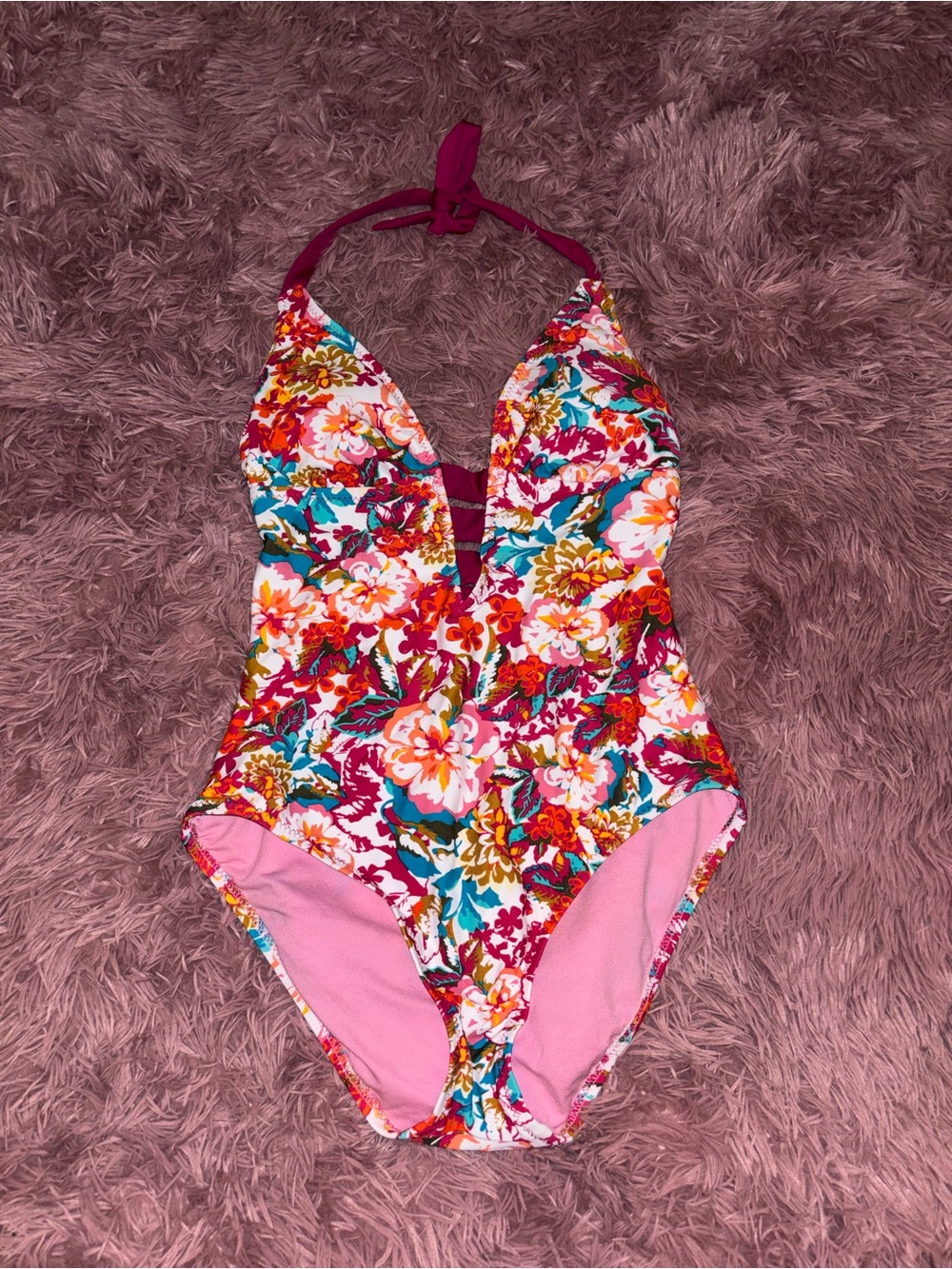 Target Floral One-Piece Swimsuit - Pink Multi
